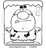 Caveman Frozen Ice Clipart Cartoon Cory Thoman Outlined Coloring Vector 2021 sketch template