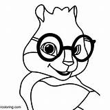 Chipmunks Alvin sketch template