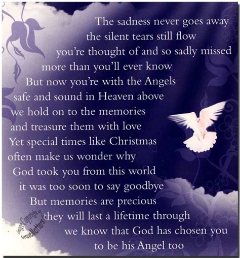 Details About Christmas Grave Card Angel In Heaven Free