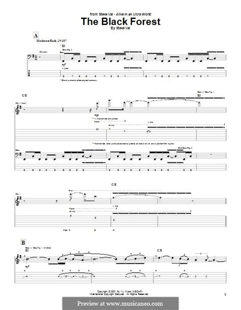 the black forest by s vai sheet music on musicaneo