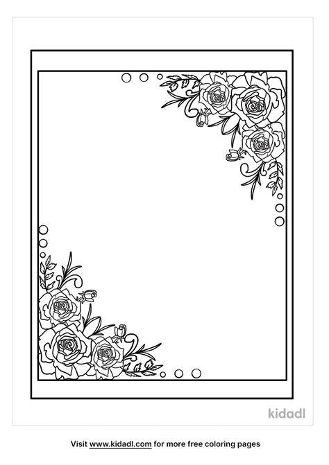 flower border coloring page  flowers coloring page kidadl