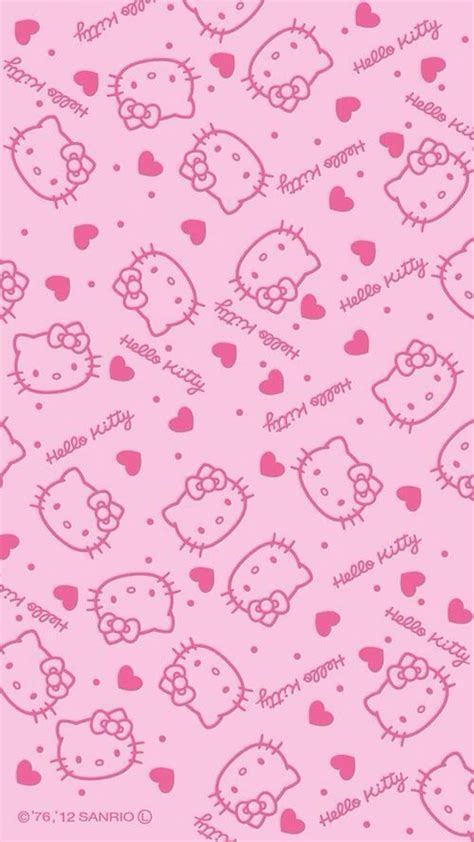 cute pink  kitty hearts wallpaper art wallpaper