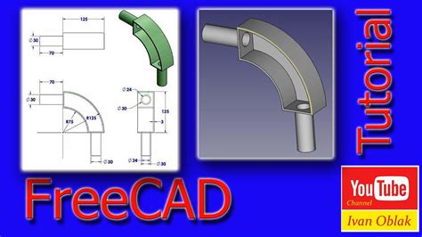 Freecad Modeling Tutorial Model 0143 Youtube