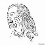 Dreads Man Dreadlocks Vector Afro Getdrawings sketch template