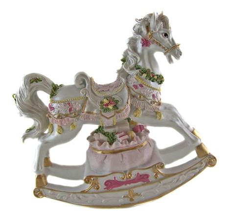 traditional classic musical carousel rocking horse  box ornament  rocking horse