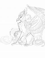 Gryphon Lineart sketch template