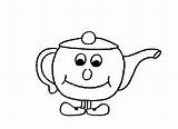 Teapot Coloring sketch template
