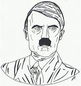 Hitler Nazi Adolf Drawing Coloring Hat Template Pages Getdrawings sketch template