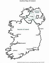 Irish Counties Intended Coloringhome Outl Geography sketch template