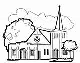 Church Coloring Pages Praying Kids Place Color Getdrawings sketch template
