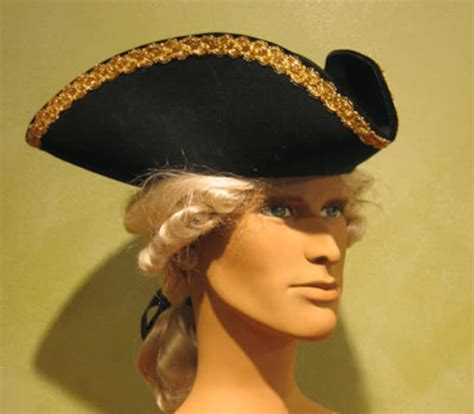 black tricorn hat  men costume pirate tricorn hat costume etsy