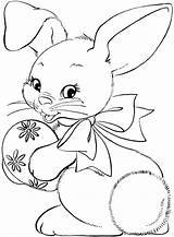 Easter Coloring Bunny Pages Print sketch template