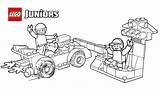 Lego Coloring Car Pages Race Cars Printable Juniors Pit Stop sketch template