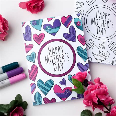 mothers day coloring card sarah renae clark coloring book