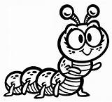 Lagarta Caterpillar Crawling Vector Atividades Comofazeremcasa sketch template