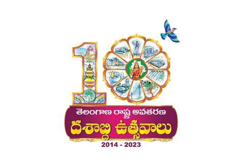 telangana day logo showcases brs govts achievements