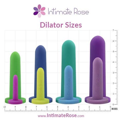 small 4 piece silicone dilator set sizes 1 4 intimate rose