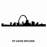 Louis Skyline St Silhouette Stock Vector Illustra Background Depositphotos Vectors Saint sketch template