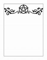 Pages Blank Shadows Book Printable Wiccan Witch Coloring Borders Shadow Bos Spells Magic Dividers Books Crystal Magick Stationary Choose Board sketch template