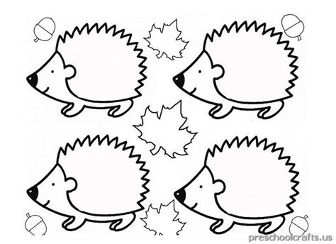 hedgehog coloring pages  kindergarten preschool crafts