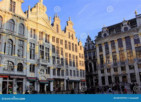 walking   streets  brussels belgium editorial image image  town picturesque