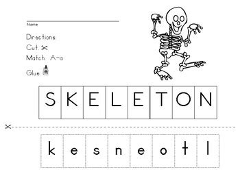alphabet matching cut  paste worksheets  rohns rockin kindergarten