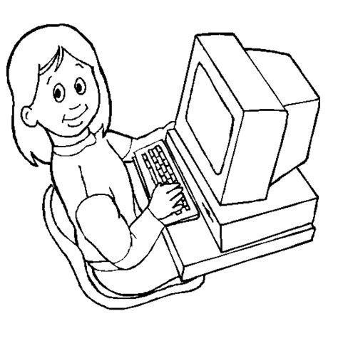 computer coloring pages coloring home