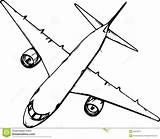 Airplane Simple Outline Sketch Drawing Plane Aeroplane Drawings Getdrawings Vector sketch template