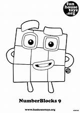 Numberblocks Colouring Funhousetoys sketch template
