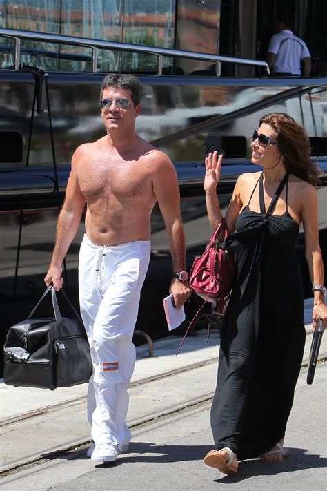 pictures of simon cowell shirtless in nice with mezhgan popsugar celebrity uk