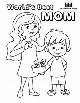 Coloring Pages Getdrawings Mom Printable Mother sketch template