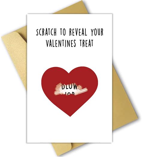 Ojsensai Funny Valentines Card Naughty Scratch Off Card