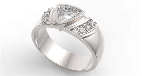 trillion cut diamond mens wedding band vidar jewelry unique custom