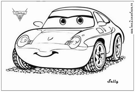 sally  cars coloring pages