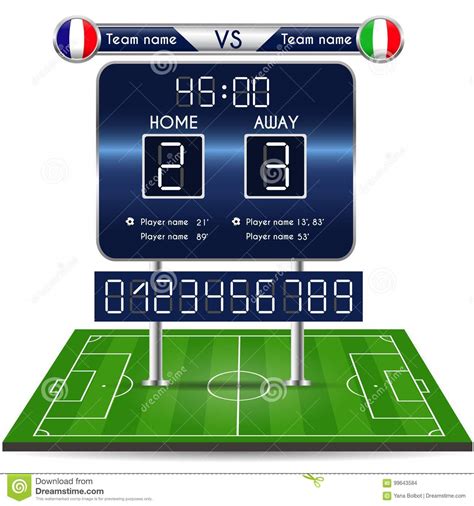 broadcast graphic  football final score football soccer match