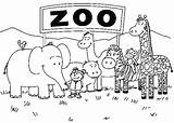 Coloring Zoo Clipart Kids Pages Clip Animal Transparent sketch template