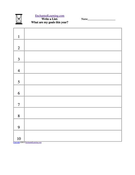 checklists printable worksheets enchantedlearningcom