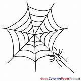 Halloween Spider Coloring Web Kids Pages Sheet Title sketch template