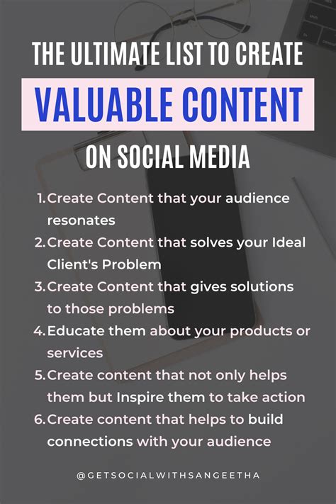 checklist  creating valuable content  social media