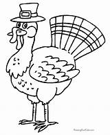 Coloring Thanksgiving Pages Turkey sketch template