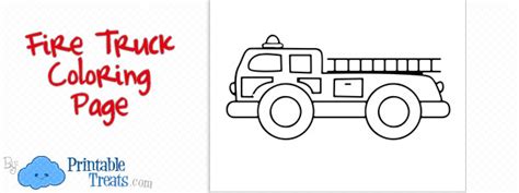 printable fire truck coloring page printable treatscom