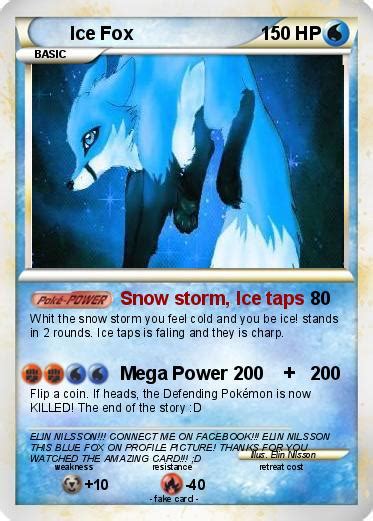 Pokémon Ice Fox 2 2 Snow Storm Ice Taps My Pokemon Card