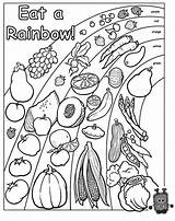 Coloring Pages Healthy Food Nutrition Rainbow Eat Kids Health Preschool Printable Sheets Activities Chain Eating Foods Worksheets Habits Colouring Color sketch template