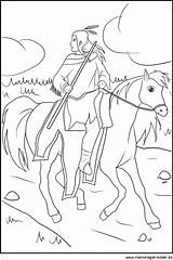 Indianer Pferd Ausmalbild Malvorlage Kostenlose Kostenlosen Einem Westen Datei Reitet Seinem sketch template