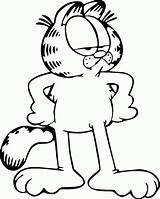 Garfield Mewarnai Lasagna Threatening Belajar sketch template