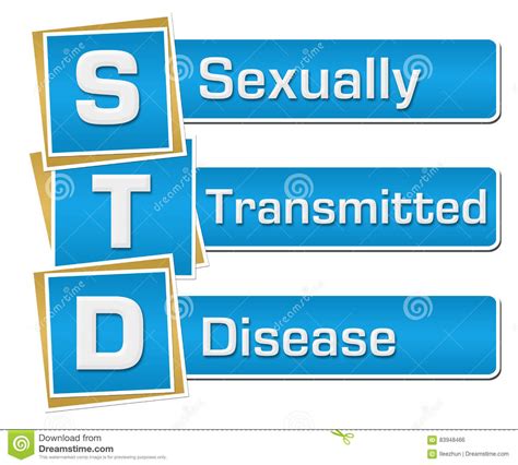 Std Sexually Transmitted Disease Blue Vertical Stock