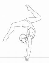 Gymnastics Bestcoloringpagesforkids sketch template