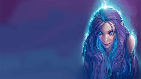 Women Blue Hair Elves Artwork Fantasy Art Wallpapers