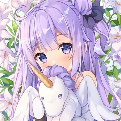 anime girl purple unicorn drawings images   finder