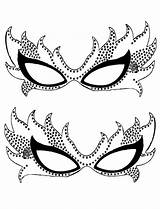 Masquerade Masque Coloriages Objets Bestcoloringpagesforkids sketch template